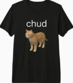 Chud Tabby Cat Low Poly Gaming Meme Shirt