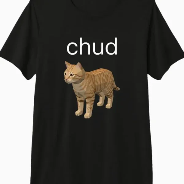 Chud Tabby Cat Low Poly Gaming Meme Shirt