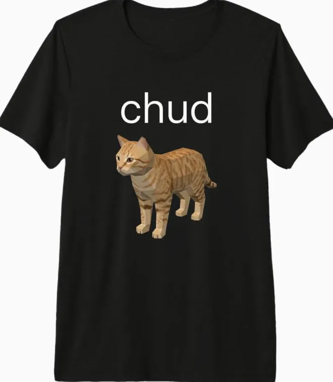 Chud Tabby Cat Low Poly Gaming Meme Shirt Chud Tabby Cat Low Poly Gaming Meme Shirt