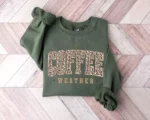 Coffee Weather Sweatshirt — Leopard Print Retro