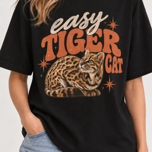 Easy Tiger Cat Retro Vintage Shirt