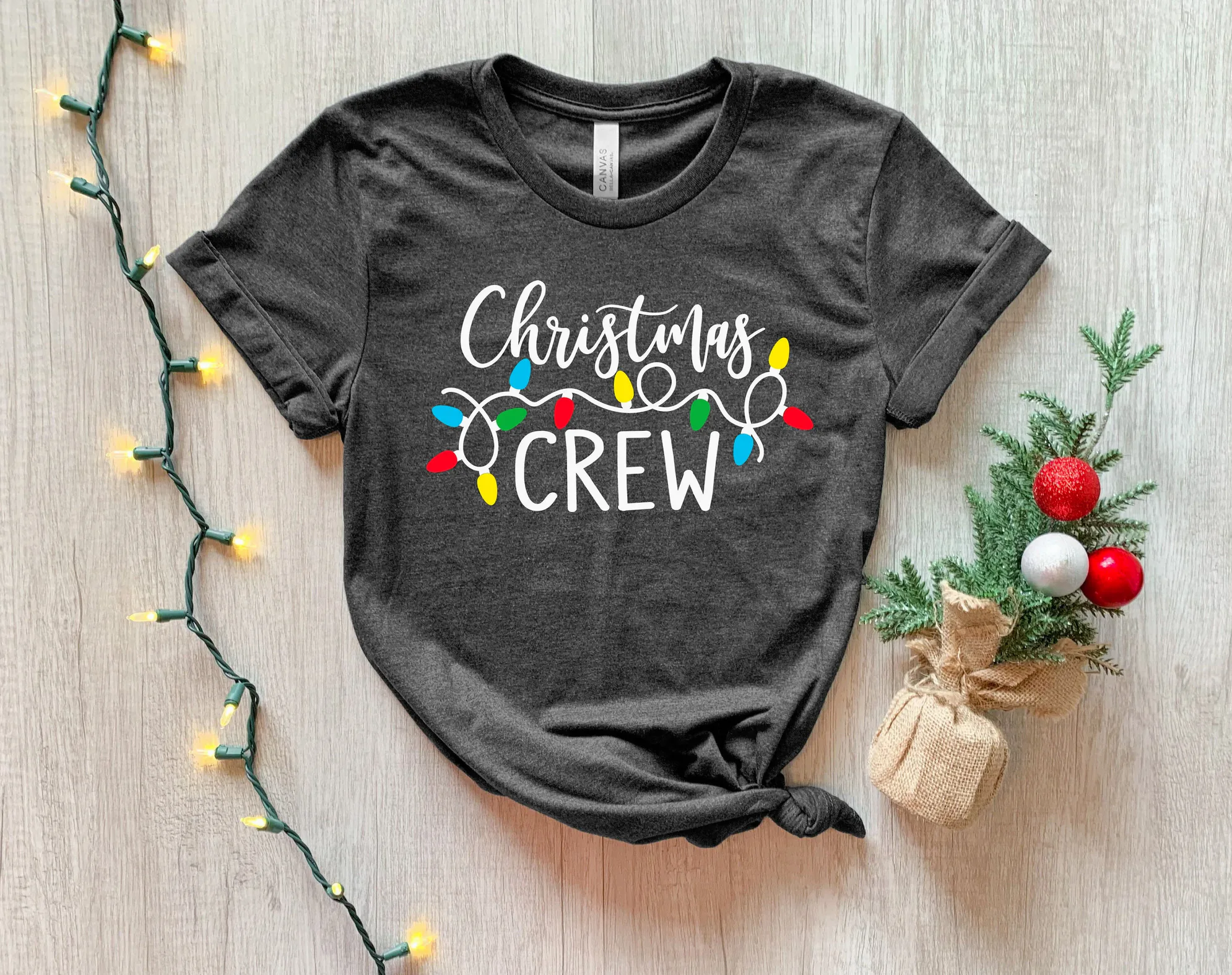 Family Holiday Crew Matching Shirt — Festive Lights Family Holiday Crew Matching Shirt — Festive Lights