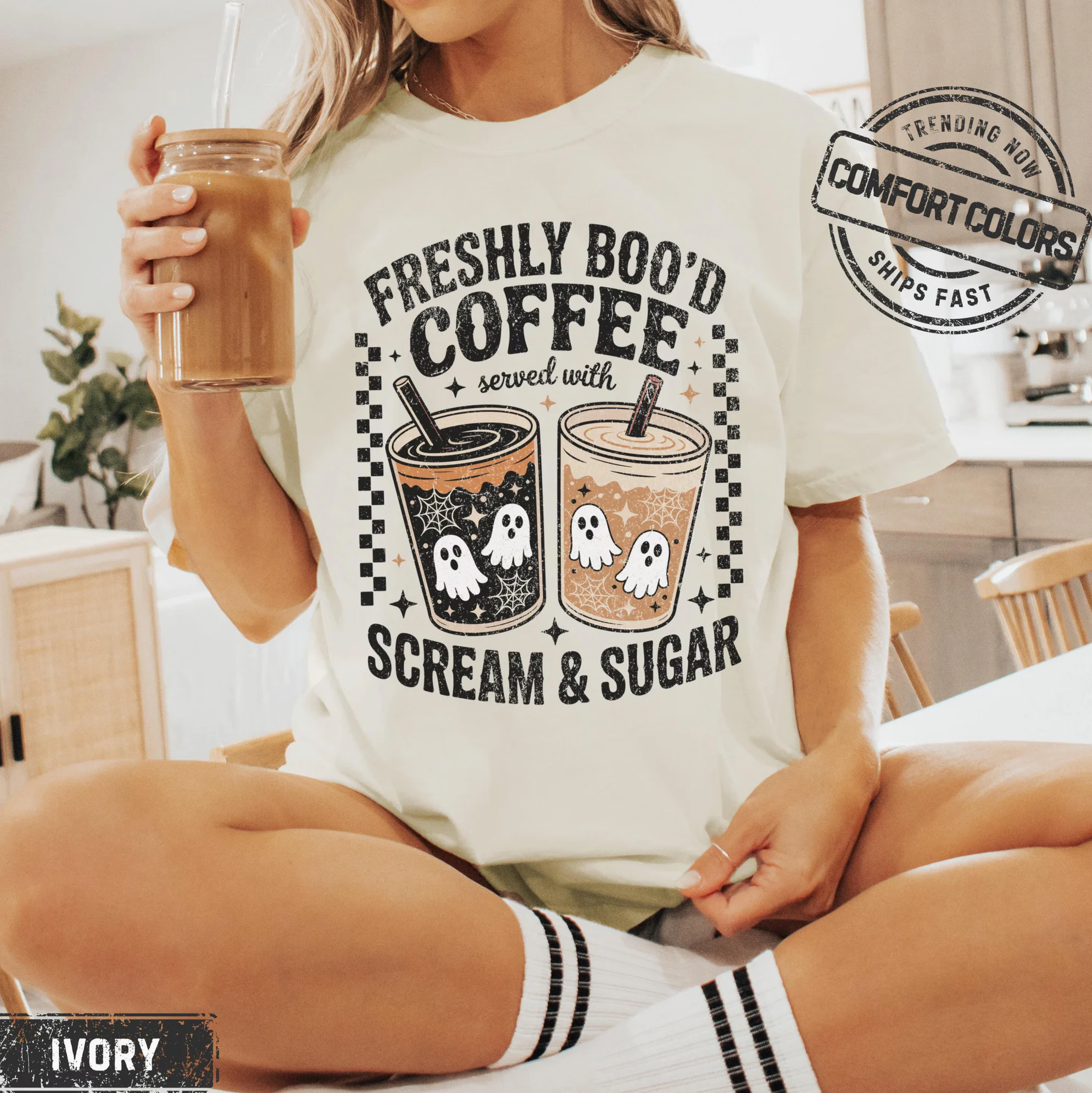 Freshly Boo’d Coffee served with Scream & Sugar Shirt Freshly Boo'd Coffee served with Scream & Sugar Shirt