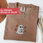 Ghost Coffee Lover Embroidered Shirt