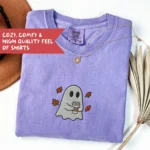 Ghost Coffee Lover Embroidered Shirt