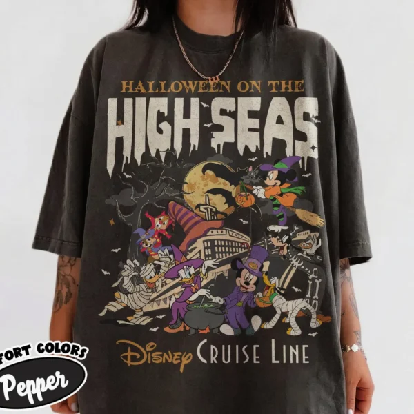 Halloween on the High Seas Mickey Cruise Vacation Shirt