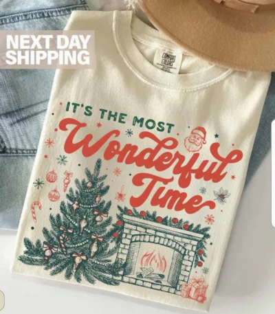 It's the Most Wonderful Time Retro Christmas Shirt