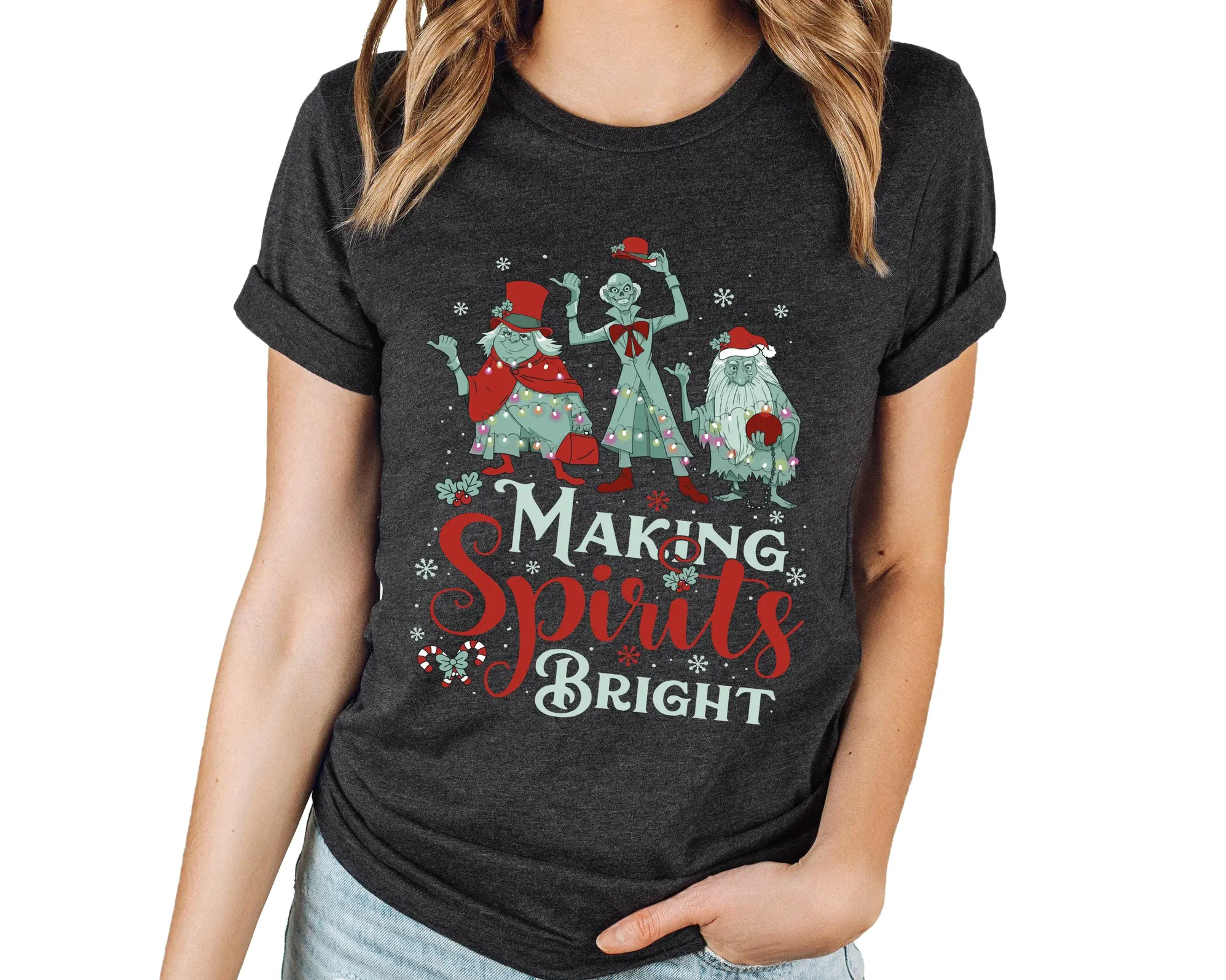Making Spirits Bright Haunted Mansion Christmas Shirt Making Spirits Bright Haunted Mansion Christmas Shirt