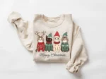 Meowy Christmas Cat Lover Holiday Gift Sweatshirt