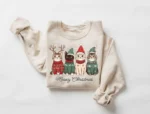 Meowy Christmas Cat Lover Holiday Gift Sweatshirt