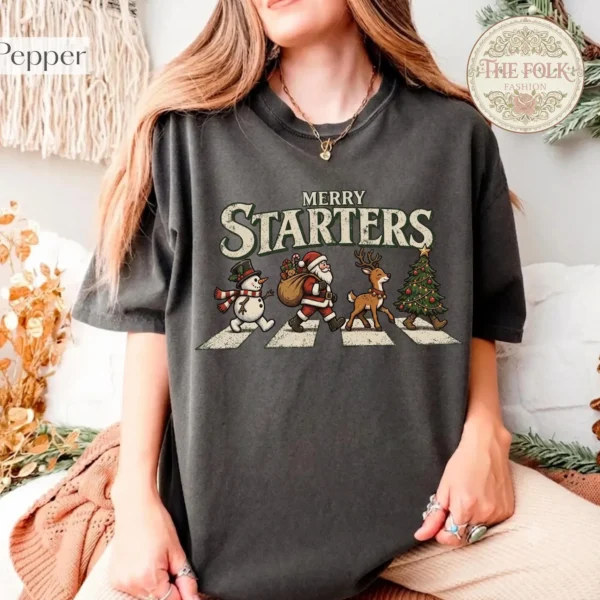 Merry Starters Abbey Road Christmas Sweatshirt