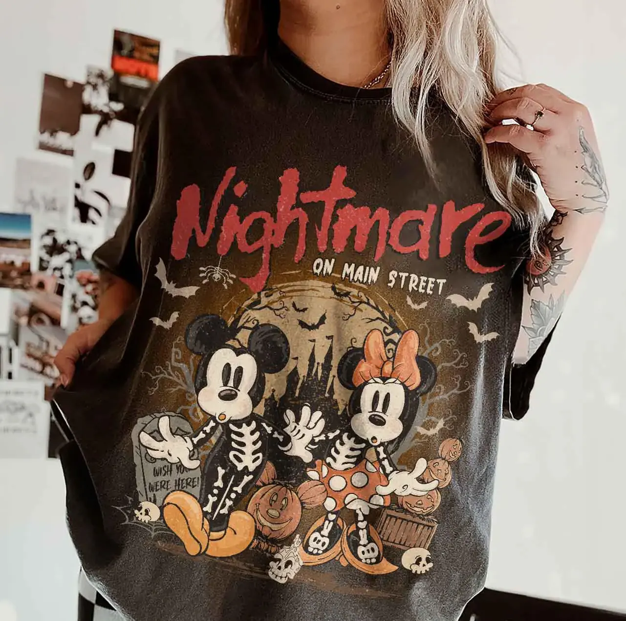 Nightmare On Main Street Mickey Skeleton Shirt Nightmare On Main Street Mickey Skeleton Shirt