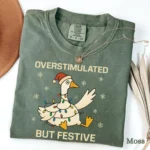 Overstimulated But Festive — Neurodivergent Christmas Shirt