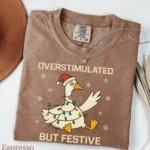 Overstimulated But Festive — Neurodivergent Christmas Shirt