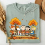 Peanuts Cozy Autumn Bench Graphic Shirt