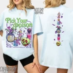 Pick Your Poison Spooky Cartoon Villain Shirt