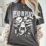 Read in Peace — Spooky Ghost Book Halloween Shirt