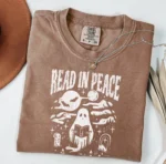 Read in Peace — Spooky Ghost Book Halloween Shirt