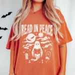 Read in Peace — Spooky Ghost Book Halloween Shirt