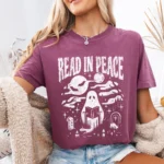 Read in Peace — Spooky Ghost Book Halloween Shirt
