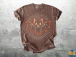 Retro Bat Shirt — Spooky Season Comfort Colors Shirt