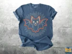 Retro Bat Shirt — Spooky Season Comfort Colors Shirt
