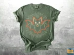 Retro Bat Shirt — Spooky Season Comfort Colors Shirt