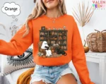Retro Ghost Reading — Halloween Library Sweatshirt