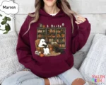 Retro Ghost Reading — Halloween Library Sweatshirt