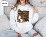 Retro Ghost Reading — Halloween Library Sweatshirt