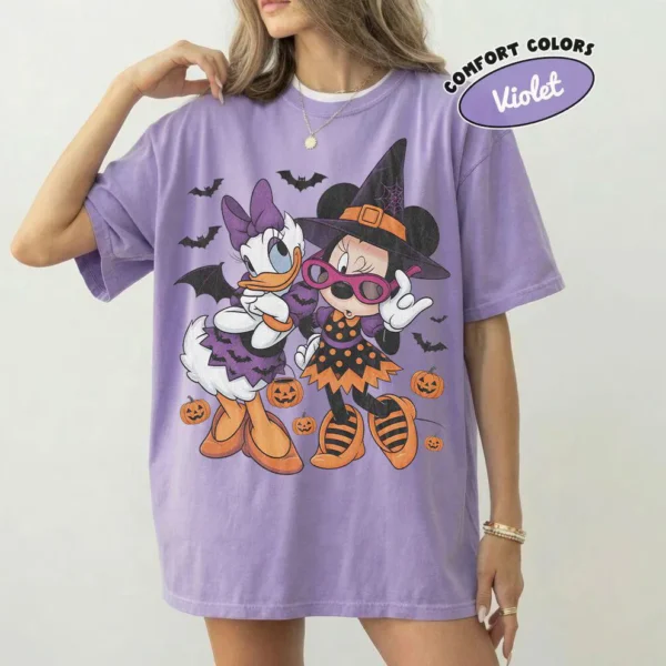 Retro Minnie Daisy Halloween Shirt with Comfort Colors
