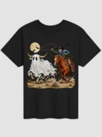 Skeleton Cowboy Ghost Bull Western Halloween Shirt