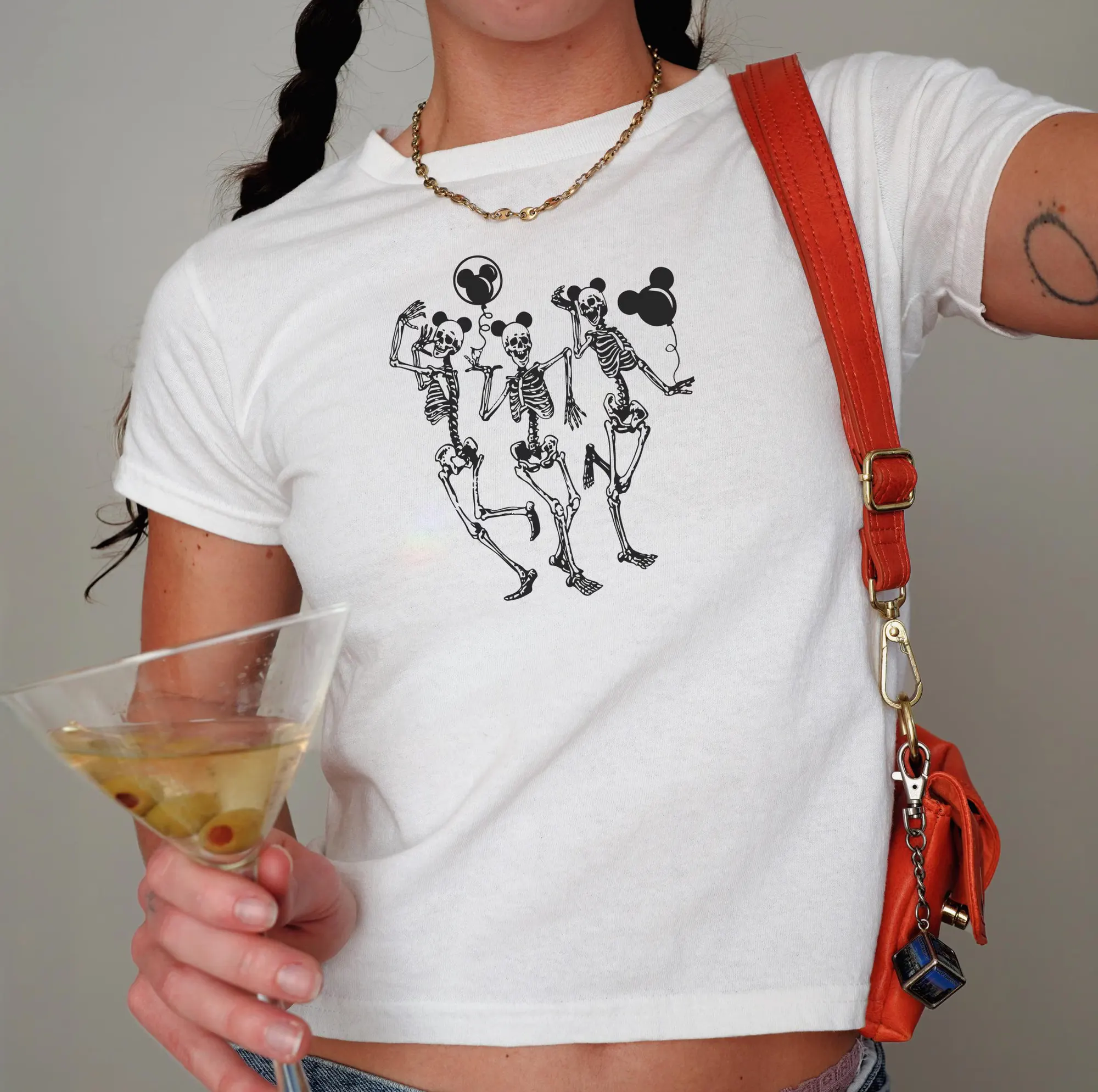 Skeleton Halloween Baby Shirt — Retro Disney Design Baby Tee Skeleton Halloween Baby Shirt — Retro Disney Design Baby Tee
