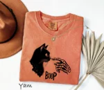 Skeleton Hand Cat Boop Halloween — Spooky Cute Shirt
