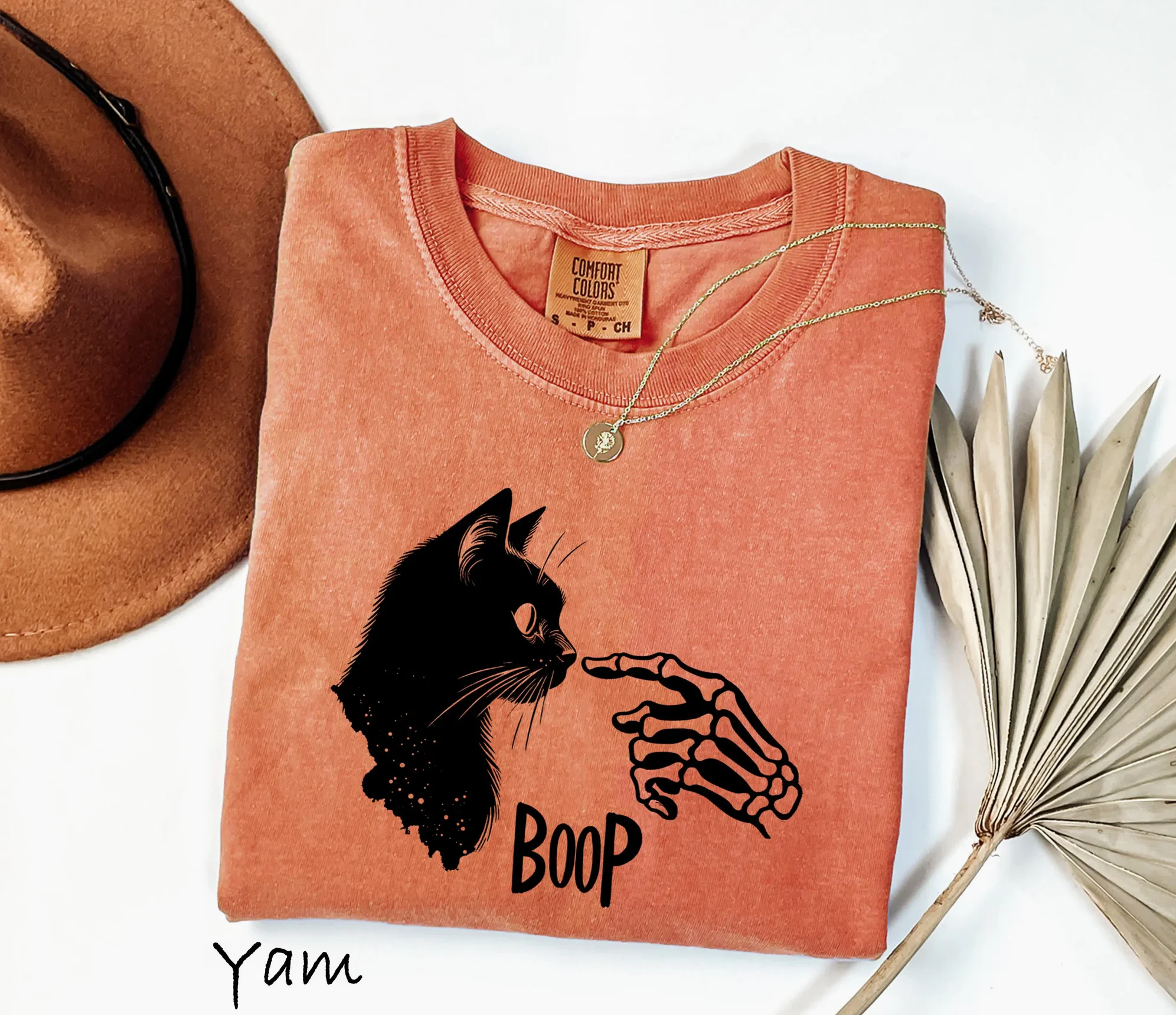 Skeleton Hand Cat Boop Halloween — Spooky Cute Shirt Skeleton Hand Cat Boop Halloween — Spooky Cute Shirt