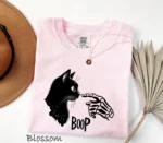 Skeleton Hand Cat Boop Halloween — Spooky Cute Shirt