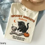 Spooky Biscuits Bakery Shirt — Kitty Kneading Humor