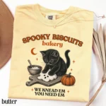Spooky Biscuits Bakery Shirt — Kitty Kneading Humor