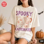 Spooky But Caffeinated — Coffee Lover Halloween Shirt