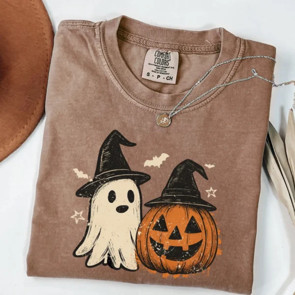 Spooky Ghost Pumpkin Halloween Shirt