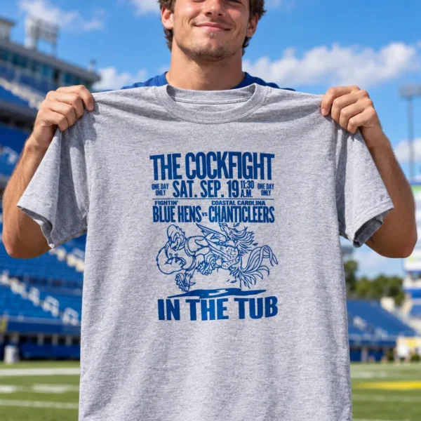 The Cockfight In The Tub — Delaware Football Shirt