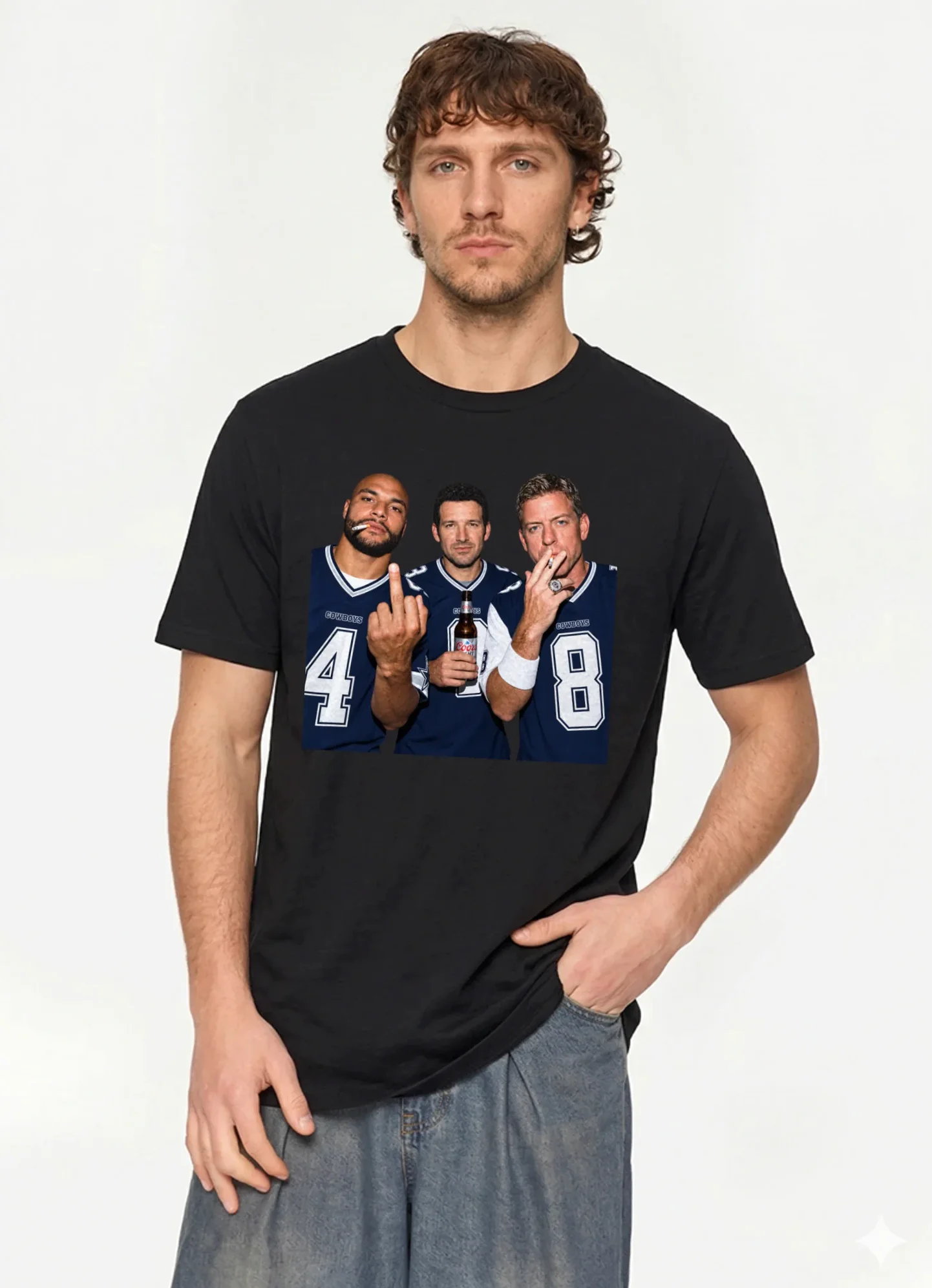 Three Dallas Cowboys Quarterbacks Middle Finger Shirt Three Dallas Cowboys Quarterbacks Middle Finger Shirt