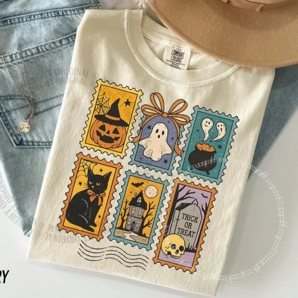 Trick or Treat Vintage Postage Stamp Halloween Shirt