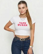 Vape Queen Meme Baby Tee — Y2K Nostalgia