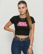 Vape Queen Meme Baby Tee — Y2K Nostalgia