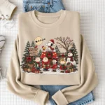 Vintage Christmas Cartoon Friends Sweatshirt — Peanuts Gang Crewneck