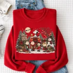 Vintage Christmas Cartoon Friends Sweatshirt — Peanuts Gang Crewneck