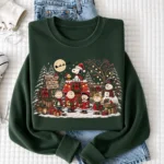 Vintage Christmas Cartoon Friends Sweatshirt — Peanuts Gang Crewneck