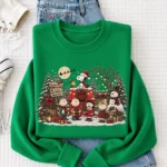 Vintage Christmas Cartoon Friends Sweatshirt — Peanuts Gang Crewneck