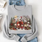 Vintage Christmas Cartoon Friends Sweatshirt — Peanuts Gang Crewneck